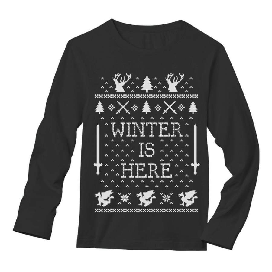 Winter Is Here Ugly Christmas Long Sleeve T-Shirt