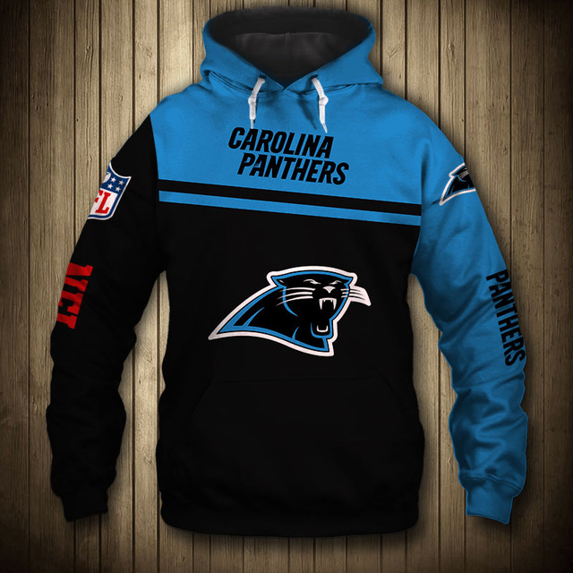 Carolina Panthers  3D Skull Zip Hoodie Pullover Sweatshirt For Fans