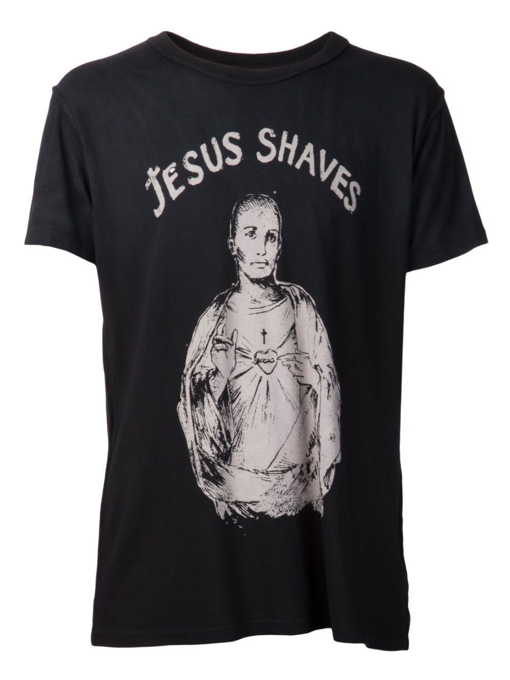 Unif Jesus Shaves Shirt Industrie Denim Cotton T-Shirt