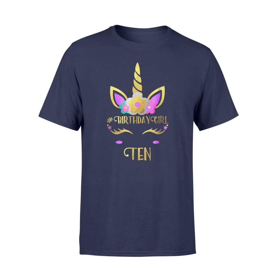 10th Unicorn Birthday 10 Years Old Birthday T Shirt