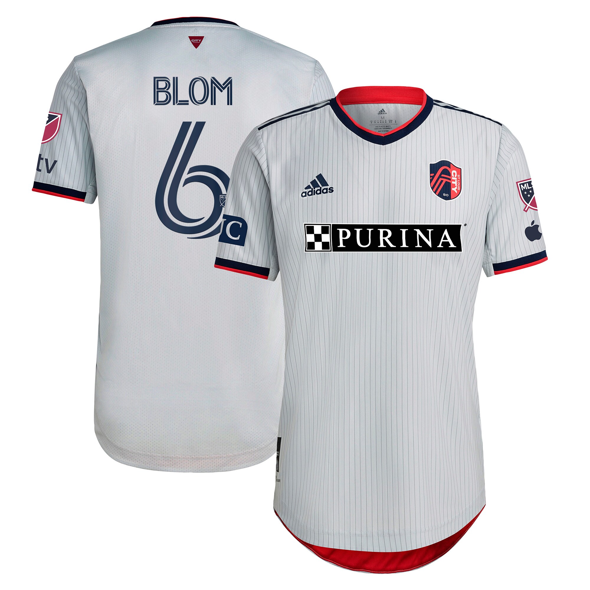 Njabulo Blom St. Louis City SC 2023 The Spirit Kit Authentic Jersey – Gray