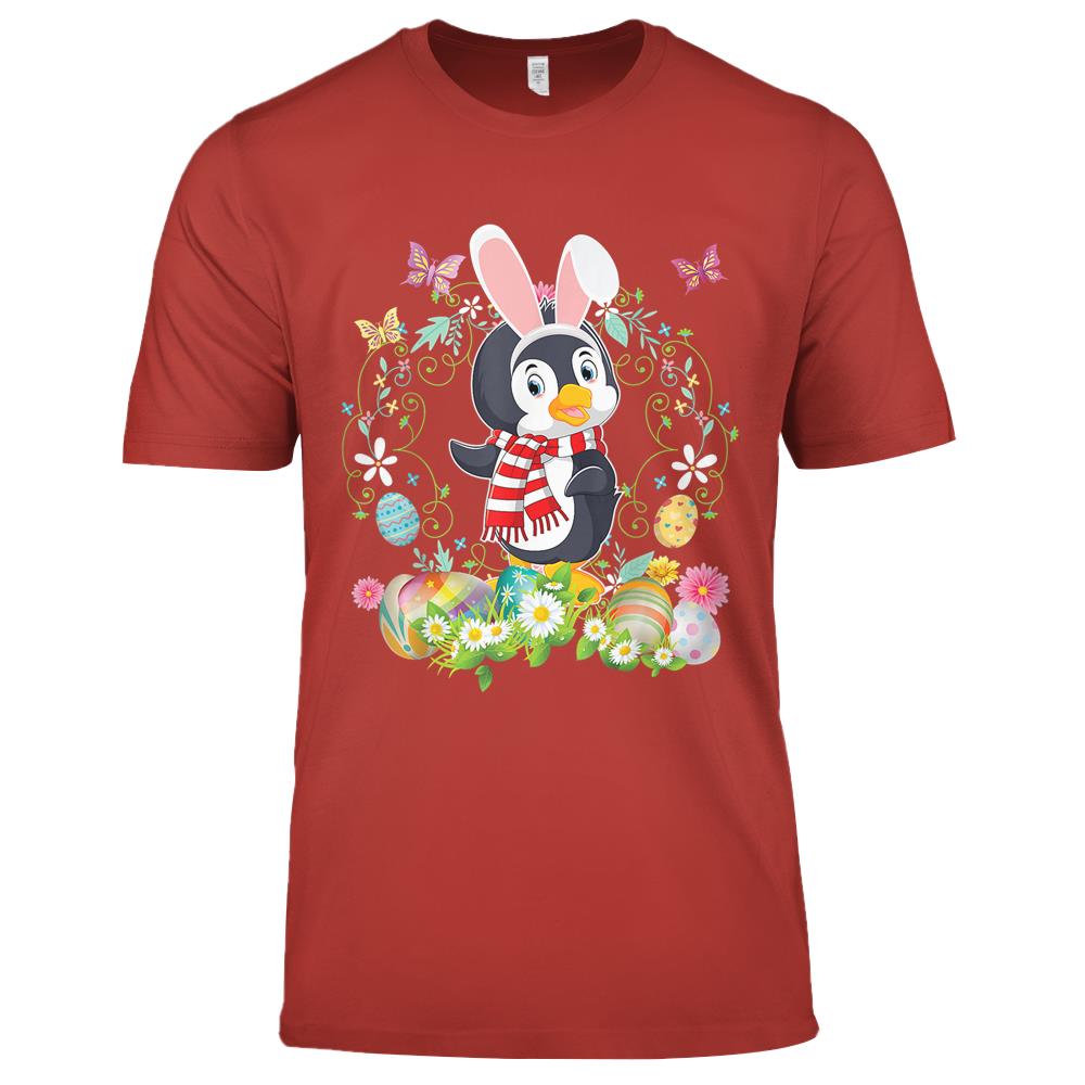 Bunny Penguin Happy Easter Day Lover Egg Hunt Lovely Cute Premium T Shirts