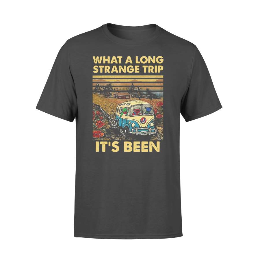 Hippie Bus What A Long Strange Trip It’s Been Vintage T-shirt