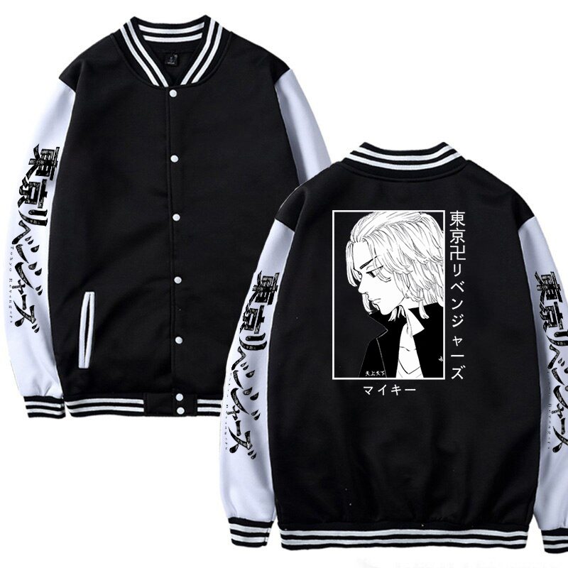 Autumn Winter Coats Patchwork Anime Tokyo Revengers Men Women’s Baseball Varsity Jacket Harajuku Mikey Men’s Bomber Coat Chic alx