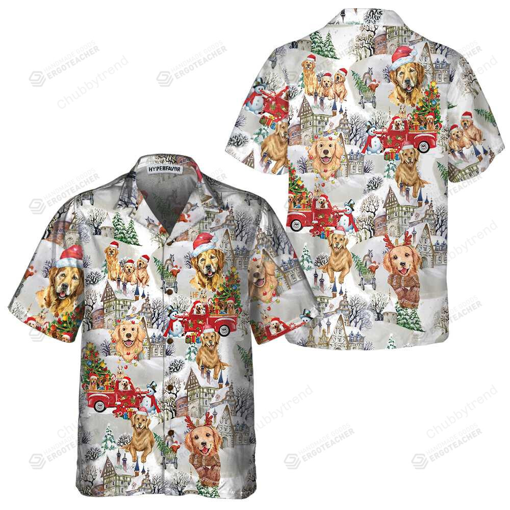 Golden Retriever On Christmas Hawaii Shirt Ha105824