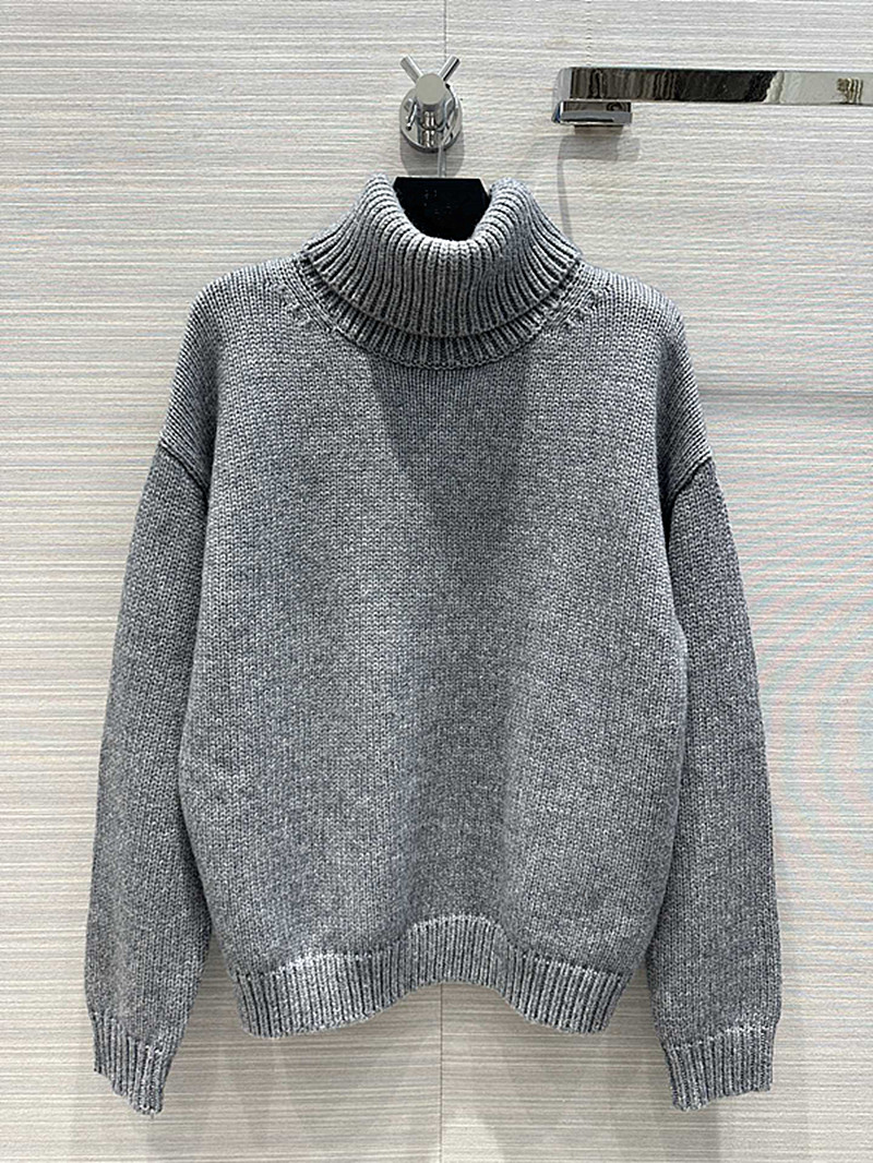 Sweater Woman Winter 2022 High Quality Designer Women’s Clothing Fashion Basics Leisure Concise Loose Turtleneck Sweater Trendy alx