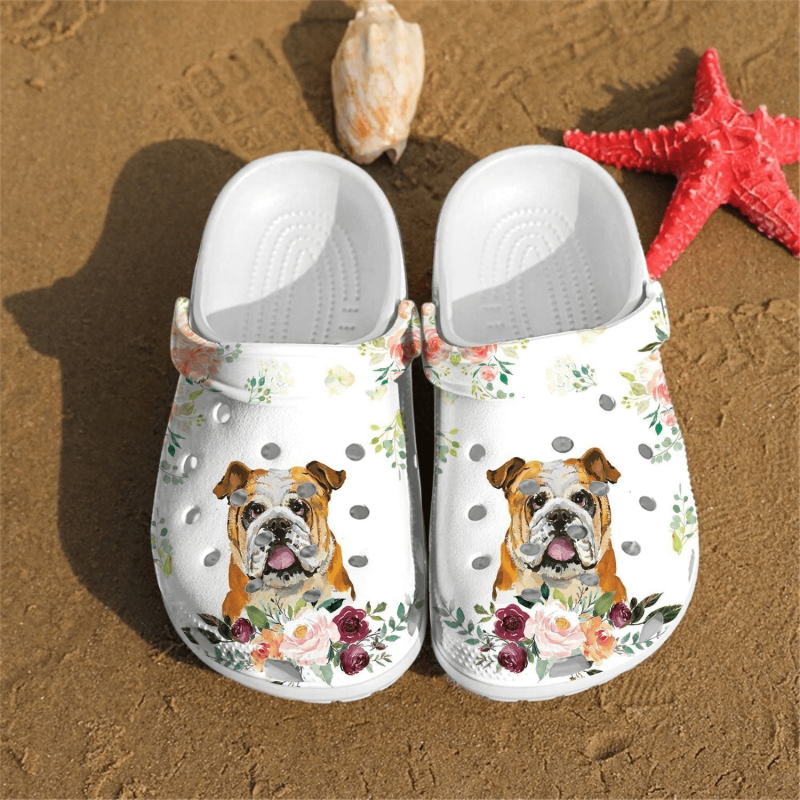 English Bulldog shoes Crocs Crocband Clogs Shoes For Men Women