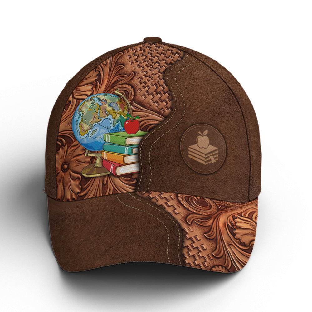 Classic Leather Apple Baseball Cap For Teachers Coolspod