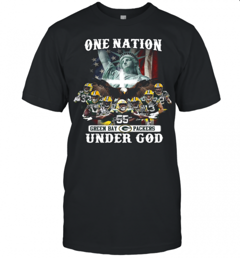 One Nation Green Bay Packers Under God Signature Unisex Jersey Tee