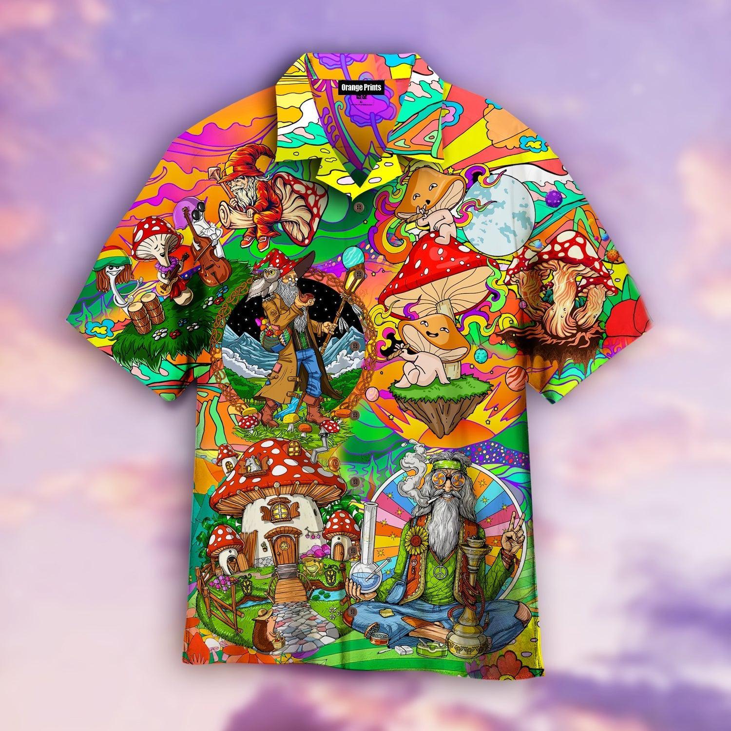 Hippie Mushroom Hawaii Shirt For Men Women Ha17635