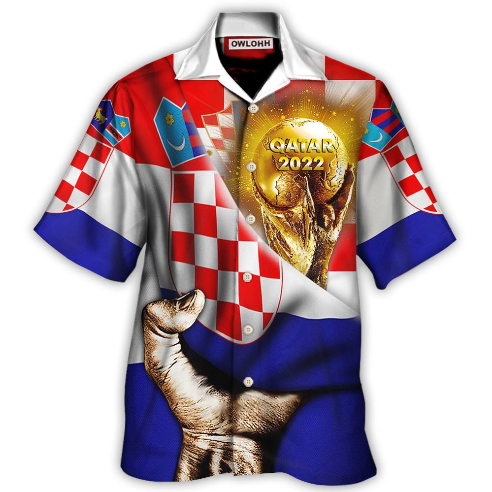 World Cup Qatar 2022 Croatia Will Be The Champion Flag Vintage – Hawaiian Shirt  – Owl Ohh