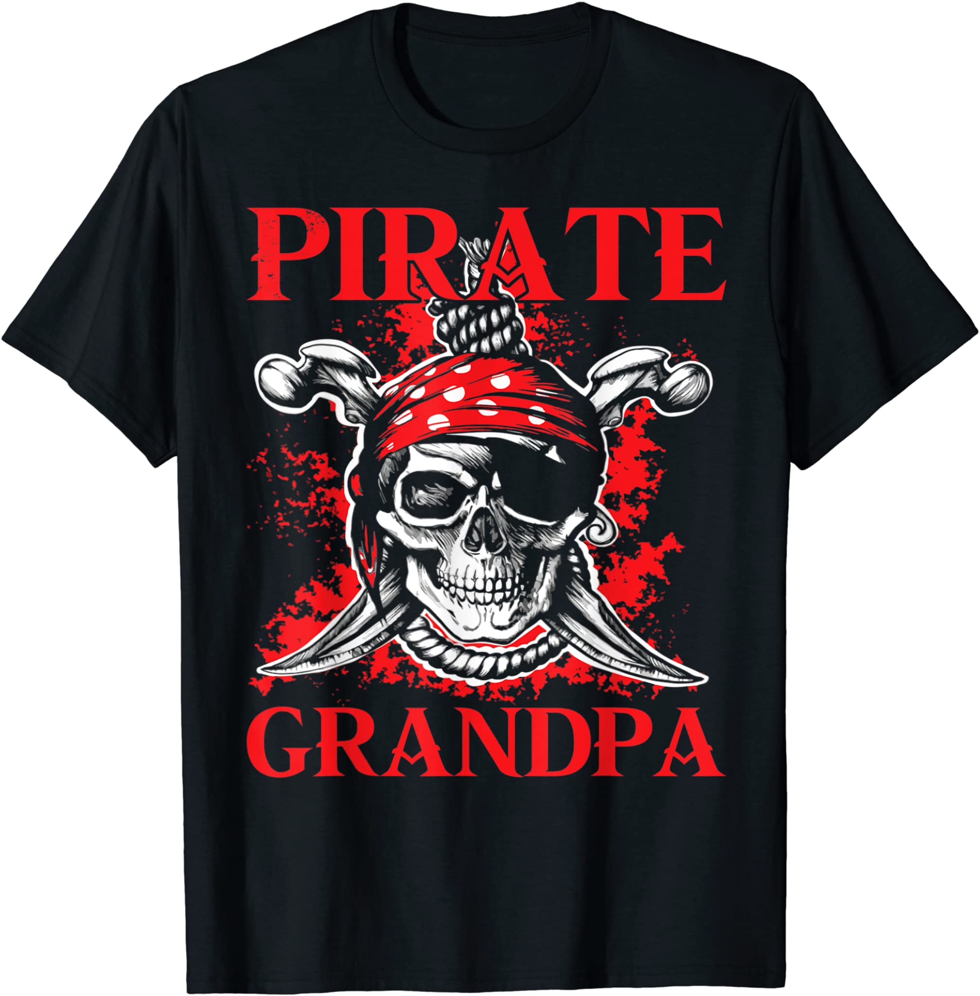 Pirate Grandpa Happy Father Day Matching Family Pirate Lover T-Shirt