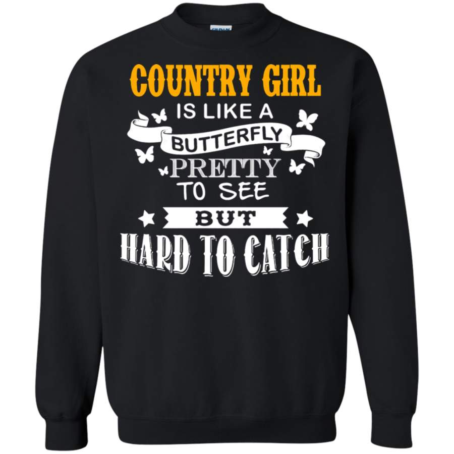 AGR Country Girl Is like A Butterfly Sweatshirt