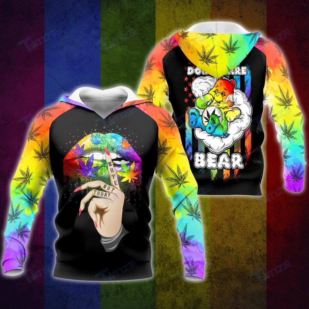 Weed LGBT Bear Lip 3D All Over Printed Shirt, Sweatshirt, Hoodie, Bomber Jacket Size S – 5XL