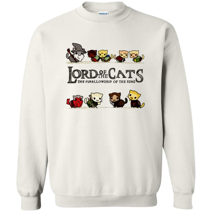 AGR The Lord of the Cats, The Furrlowship of the Ring Crewneck Pullover Sweatshirt