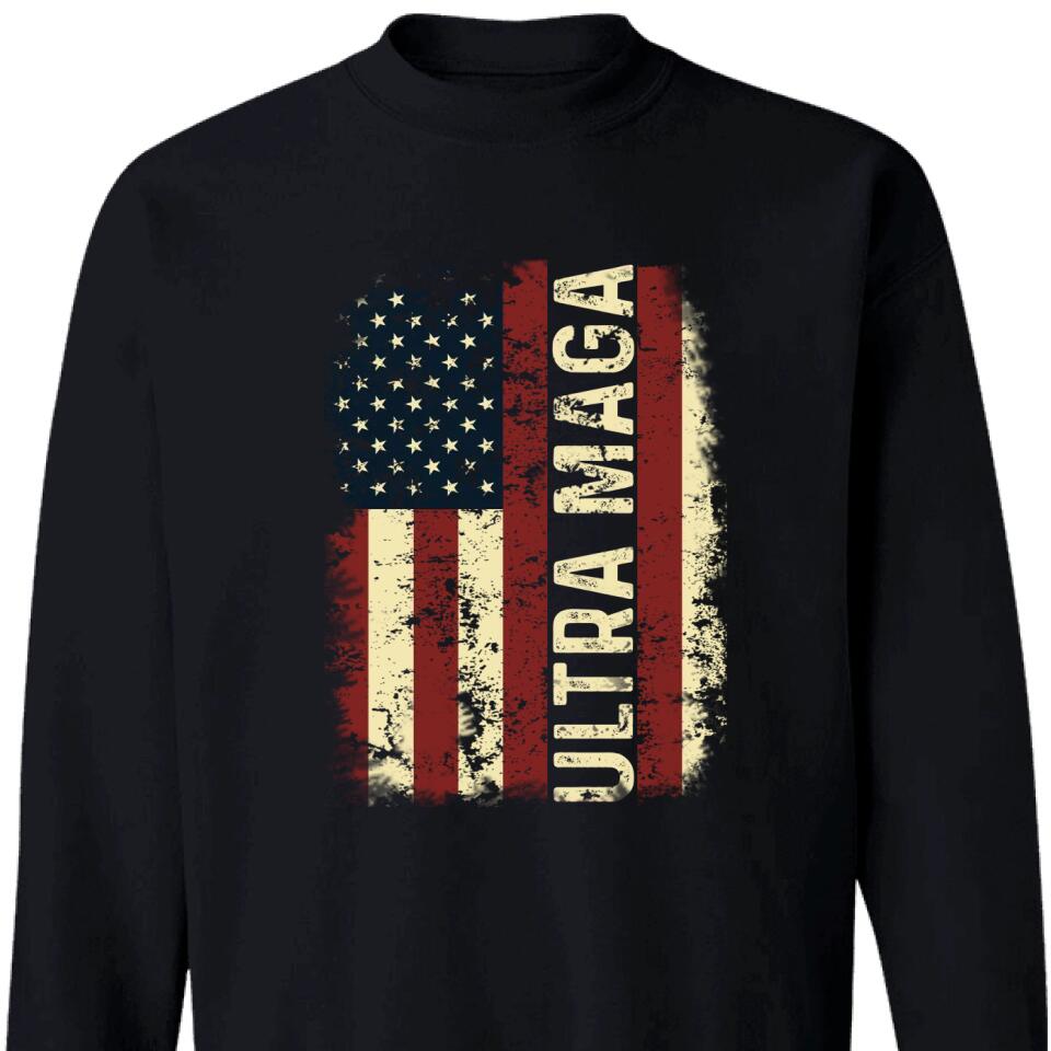 Ultra Maga American Flag Patriotic Sweatshirt