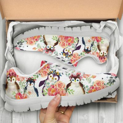 Penguins Flower Sneakers Shoes