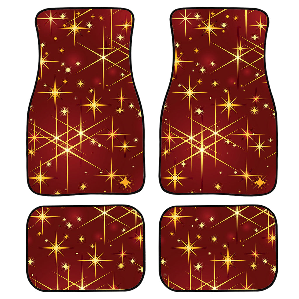 Christmas Sparkle Print Front And Back Car Floor Mats, Front Car Mat