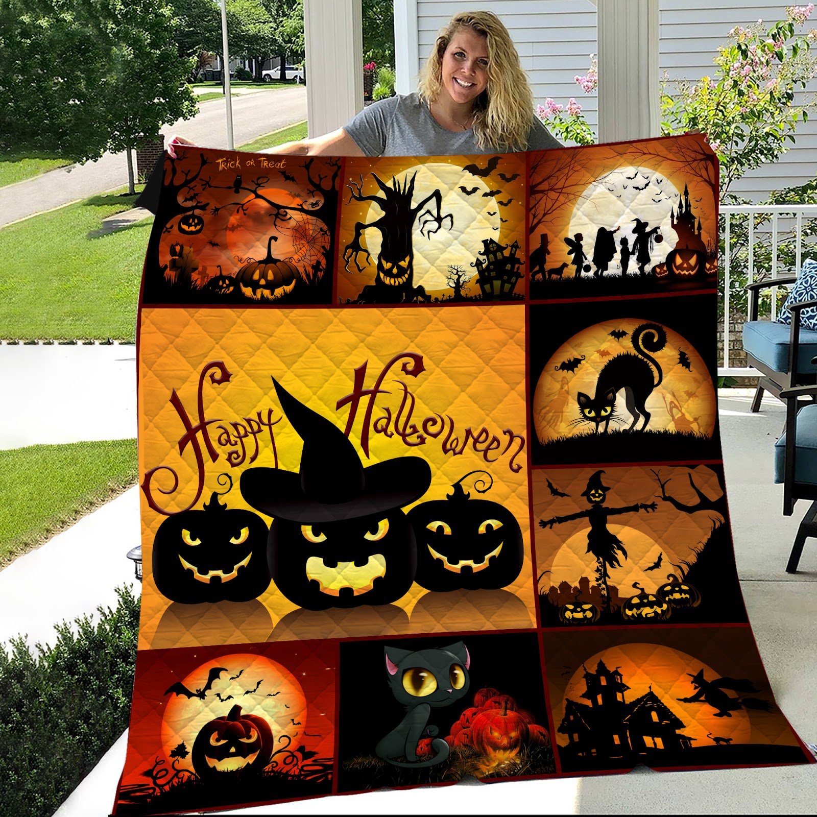 Halloween Like Quilt Blanket