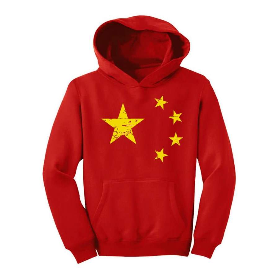 Vintage China Flag Youth Hoodie