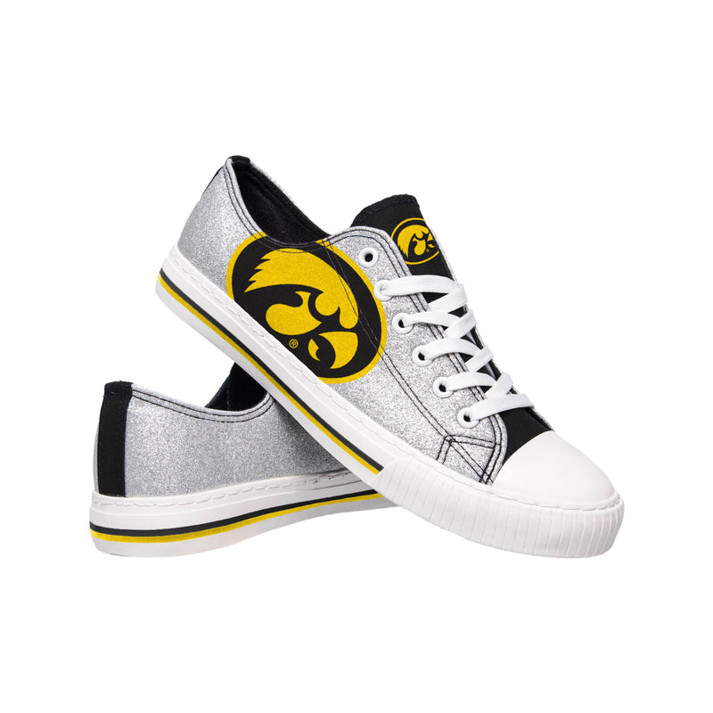 Iowa Hawkeyes NCAA Womens Glitter Low Top Canvas Shoes