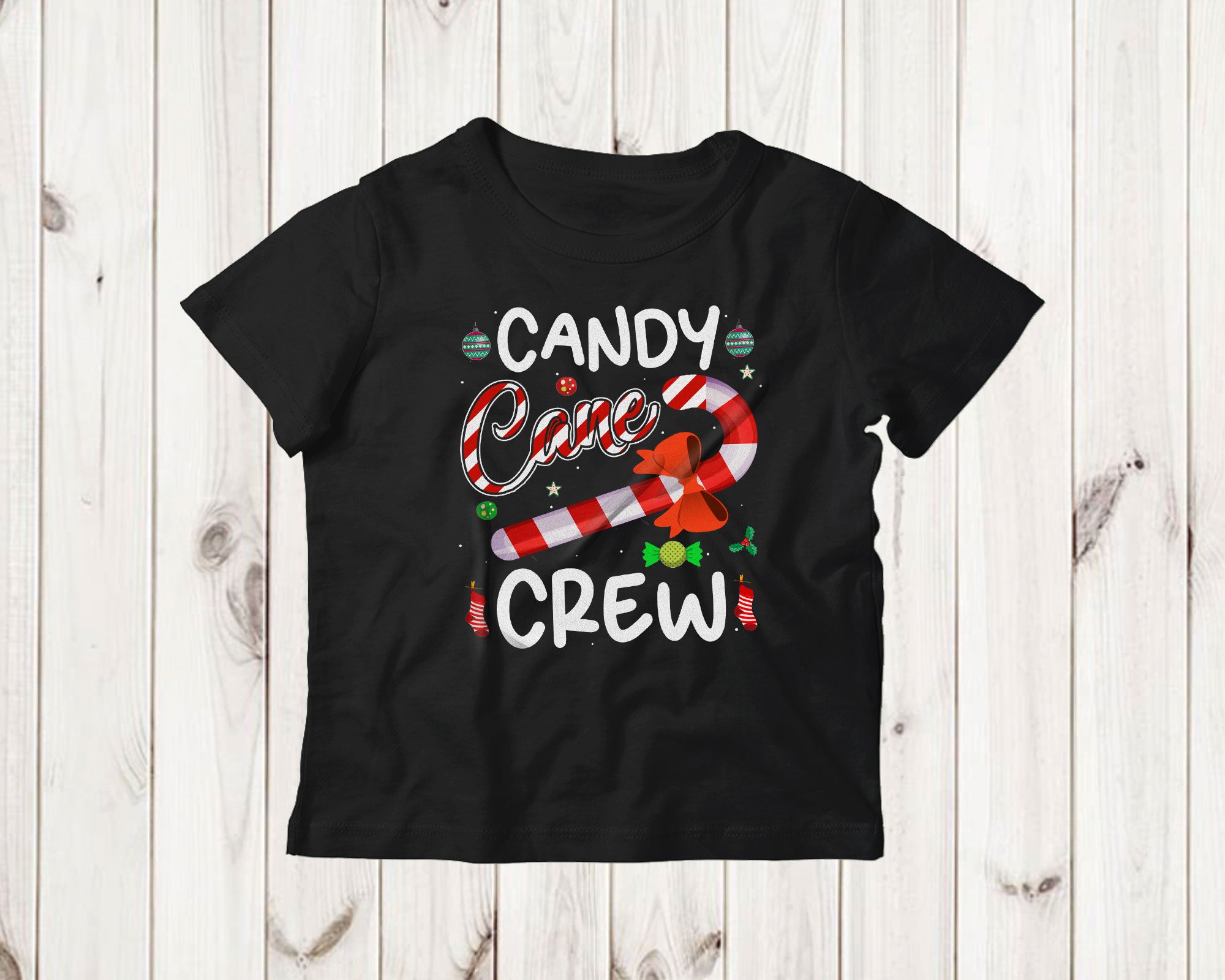 Candy Cane Crew Funny Christmas Kids Xmas Candy Cane Xmas Pajama Family Group Gifts T-Shirt