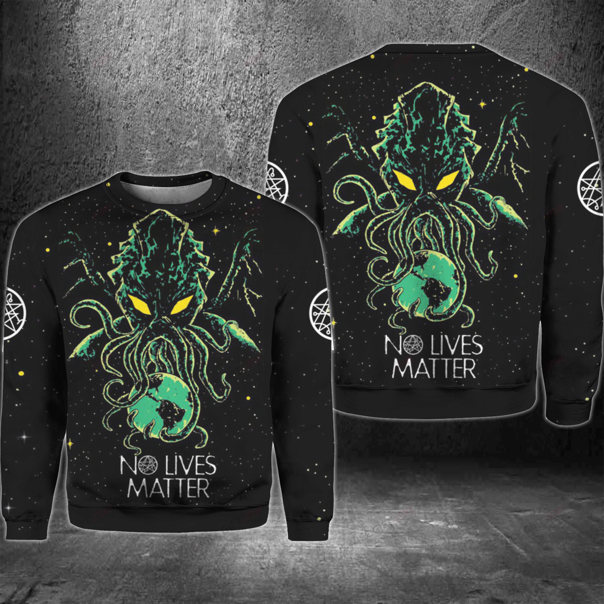 Cthulhu No Lives Matter Crewneck Sweatshirt 3Cs-E0G8