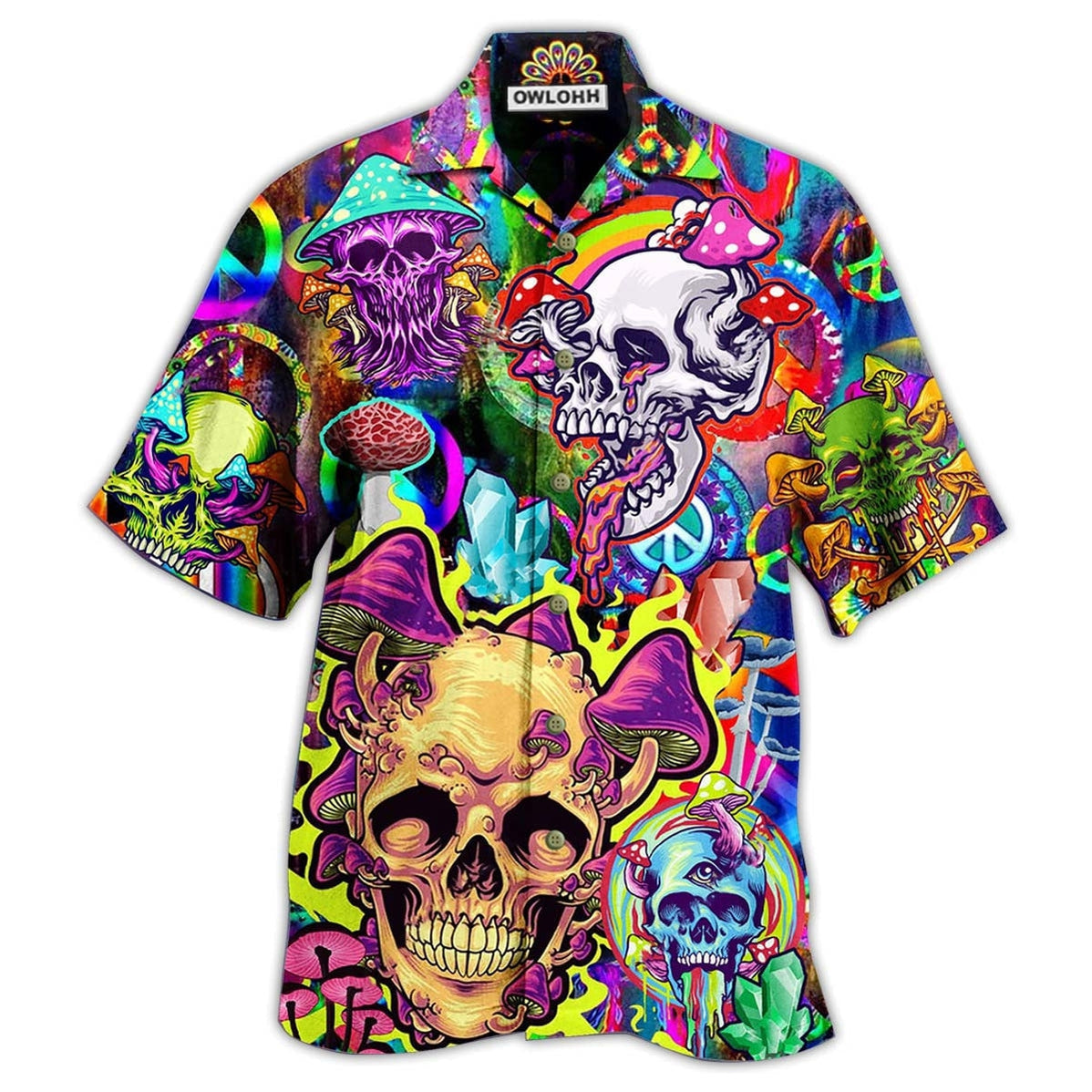 Skull Rainbow Smile Hawaii Shirt Ha102473