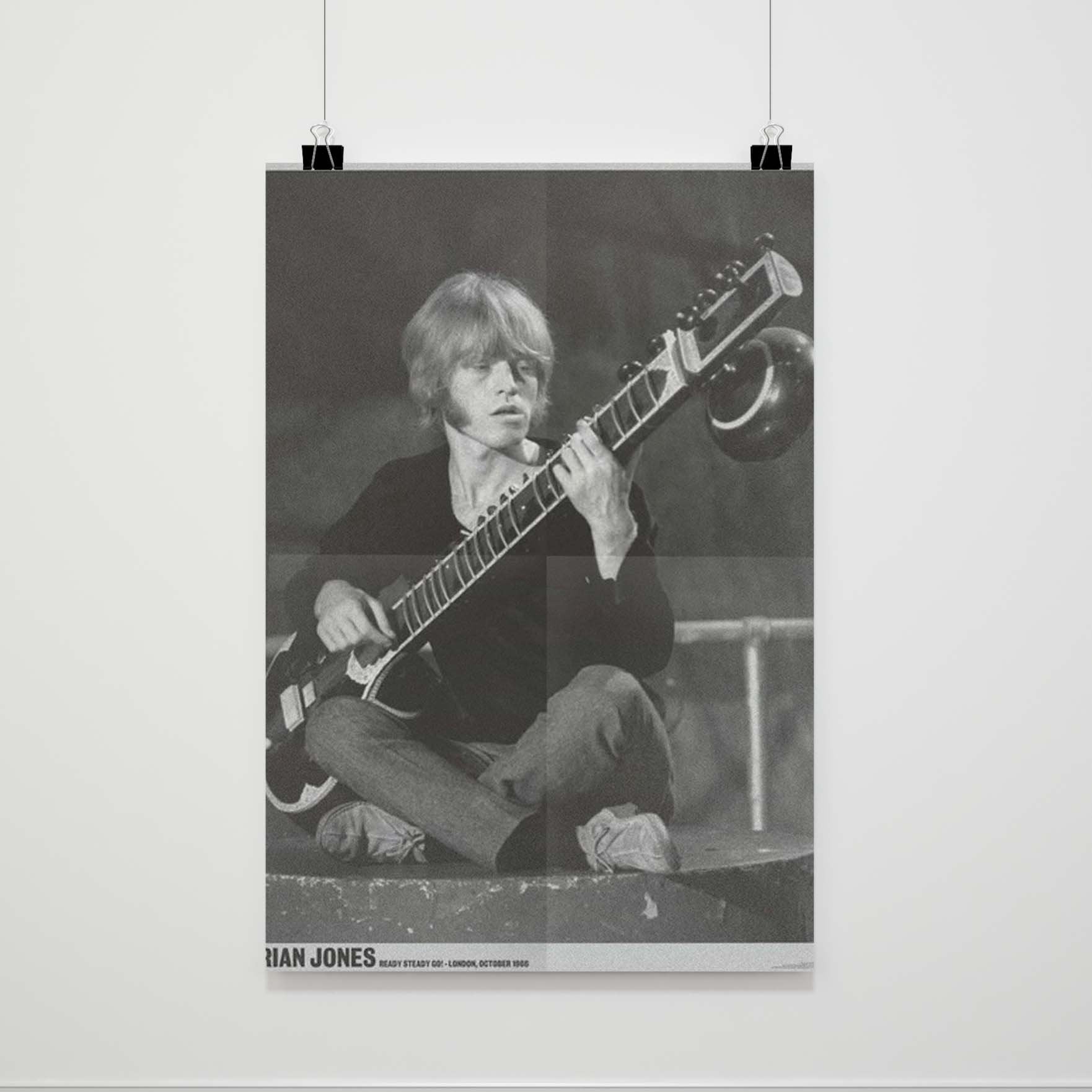 Rolling Stones Brian Jones Sitar Poster - Micalshop