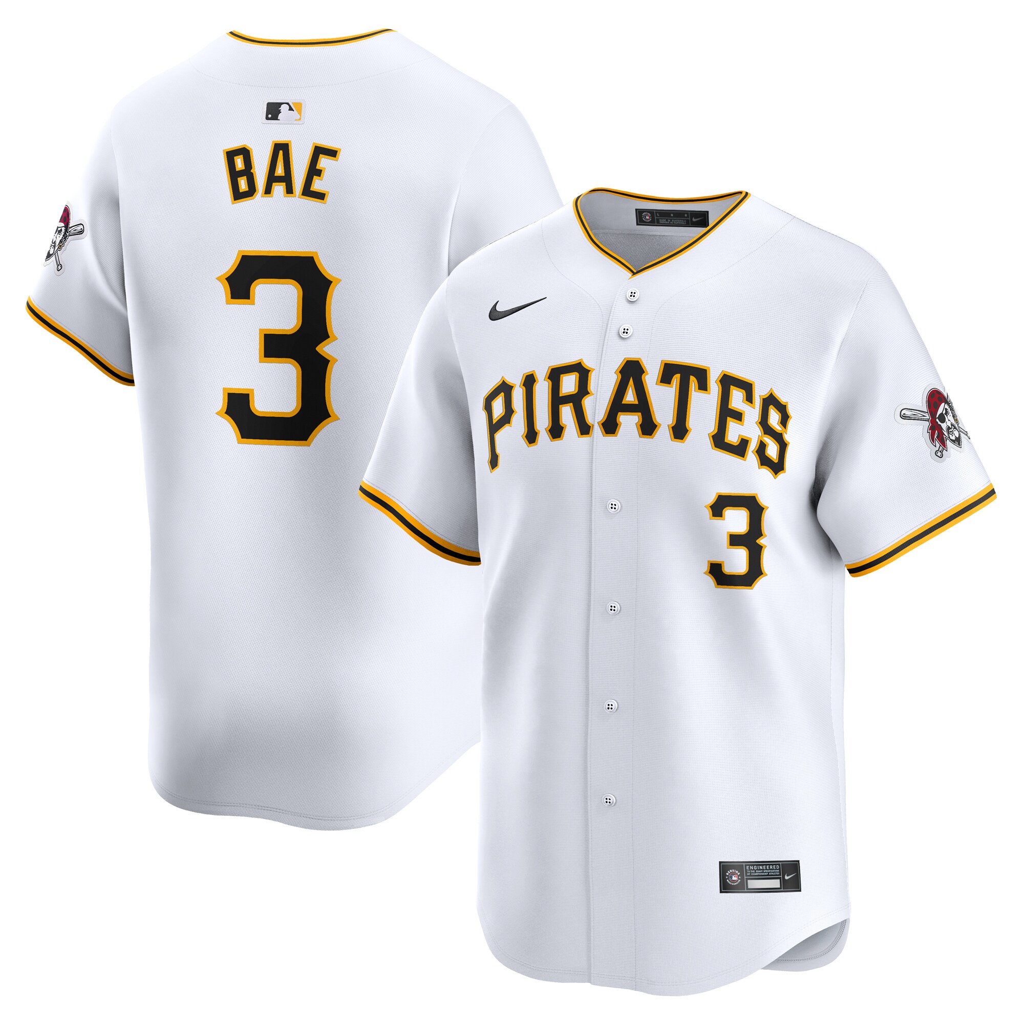 Ji-Hwan Bae Pittsburgh Pirates Home Limited Player Jersey – White