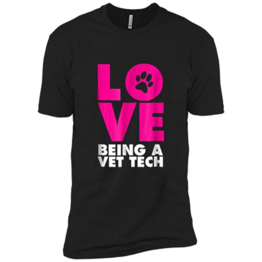 Animal Lovers Paw Print Vet Tech T-Shirt Next Level Premium Short Sleeve Tee