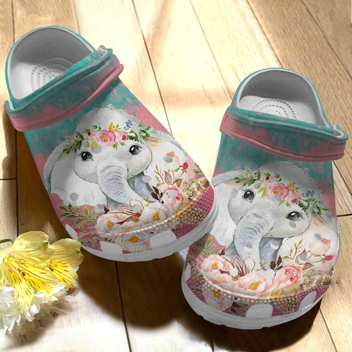 Lovely Elephant Crocs Classic Clogs Shoes Elephant In Garden Outdoor Crocs Classic Clogs Shoes