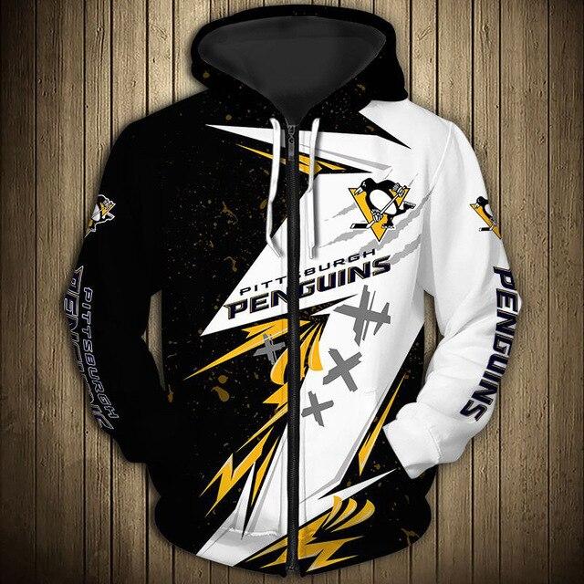 Pittsburgh Penguins Graffiti Casual Zipper Hoodie