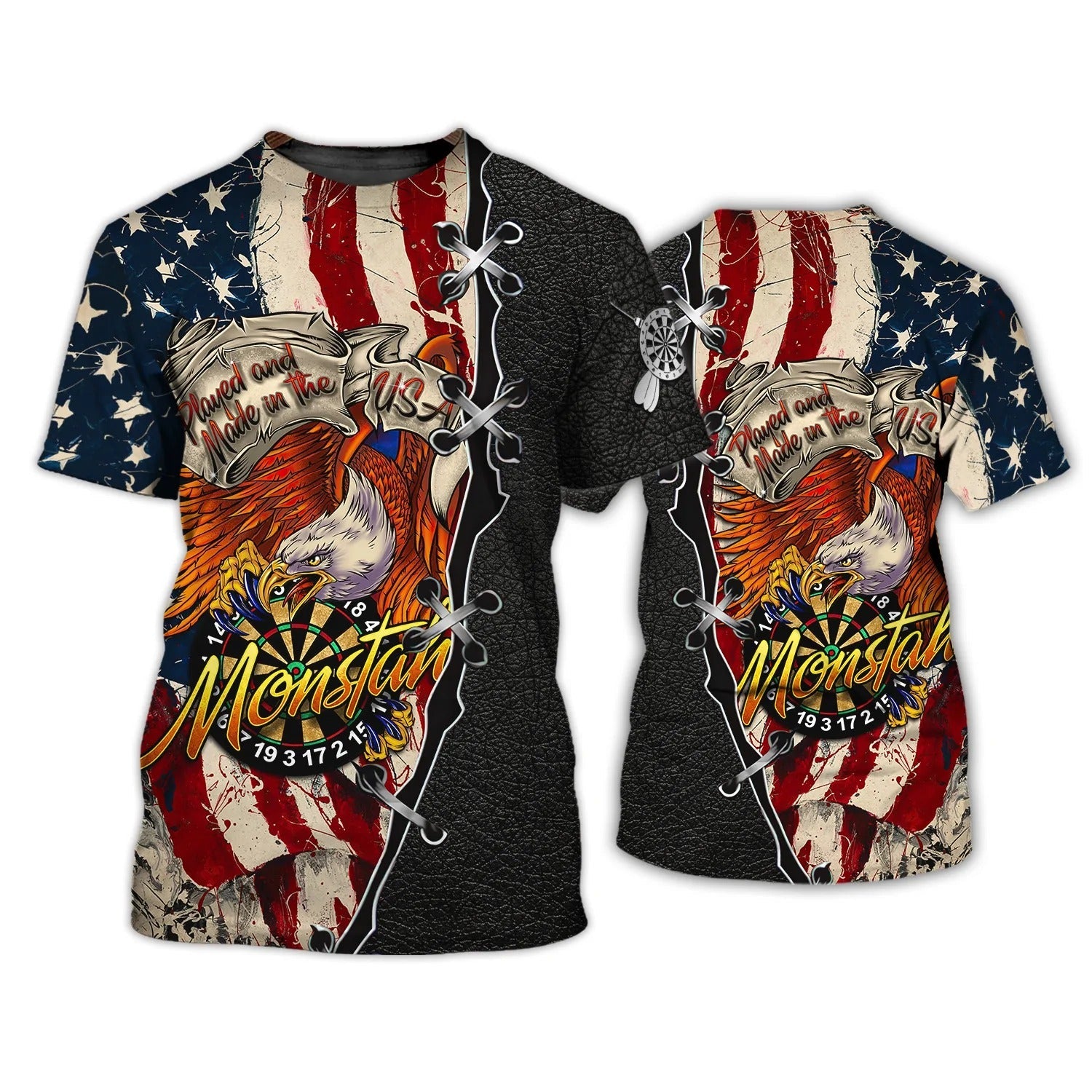 3D Dart T Shirt, Played And Made In The Usa Monstah Dart Shirt For Men And Woman