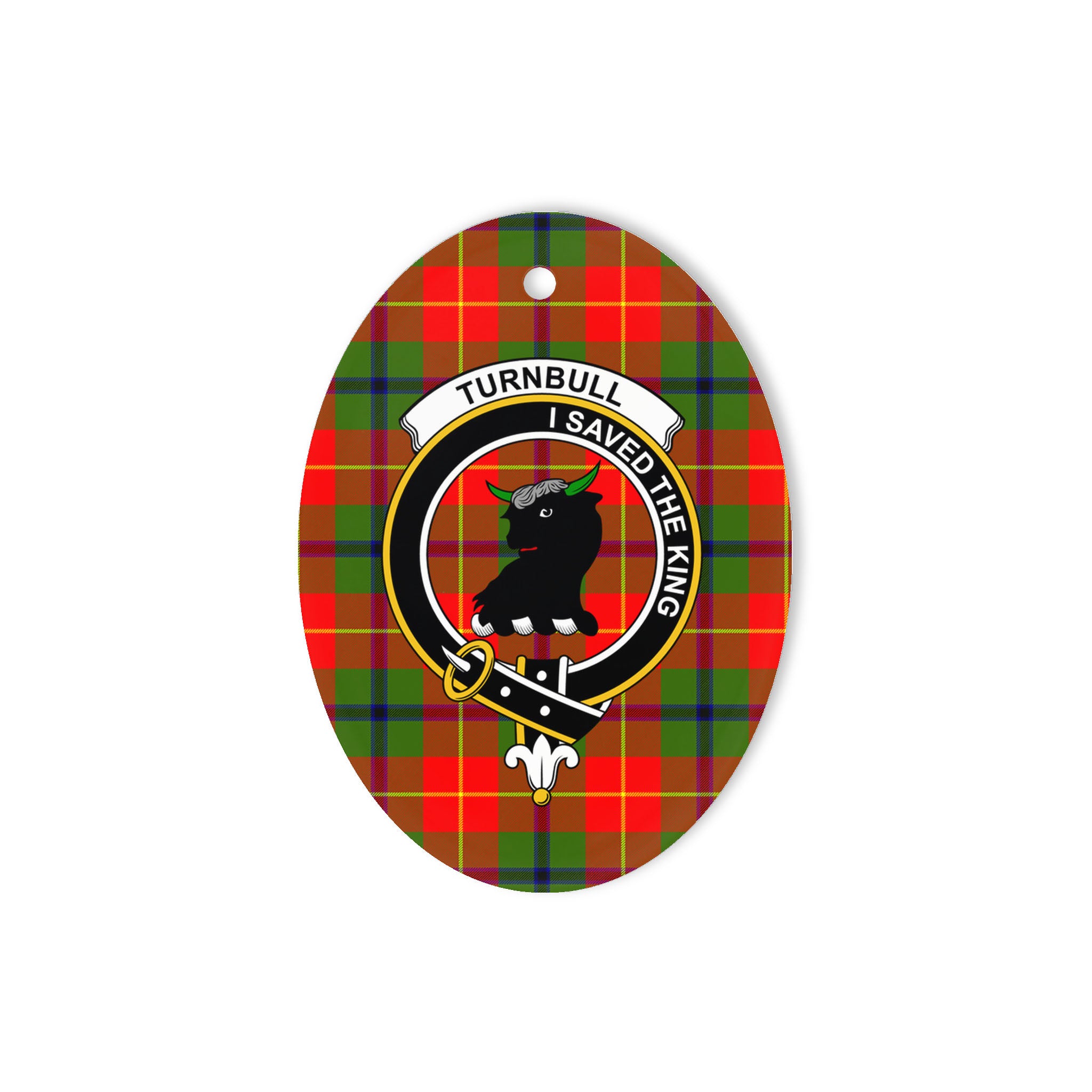 Turnbull Scottish Clan Plaid Ornament Gift. Christmas Tree Ornament Turnbull Clan Tartan Ornament Great Christmas Ornaments Gift Oval Ornament