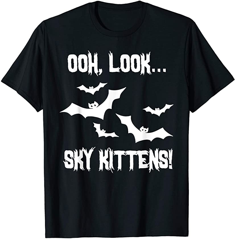 Ooh, Look, Sky Kittens! Funny Halloween Bats Costume T-Shirt