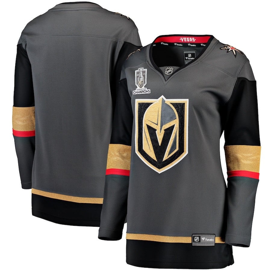 Vegas Golden Knights 2023 Stanley Cup Champions Alternate Breakaway Women Jersey – Black