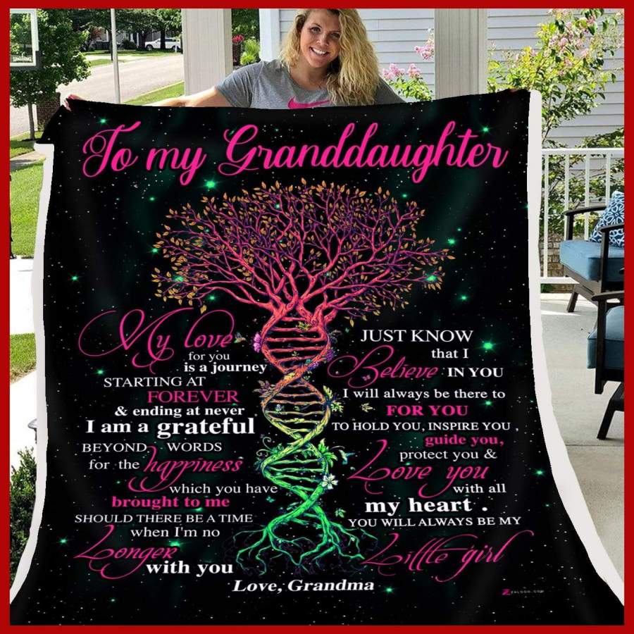 My Granddaughter My Love For You Is A Journey Blanket Love You With All My Heart