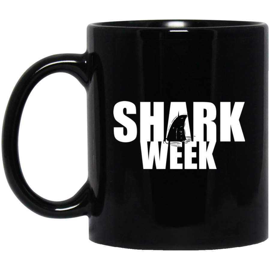 Week of The Shark – Novelty Graphic BM11OZ 11 oz. Black Mug