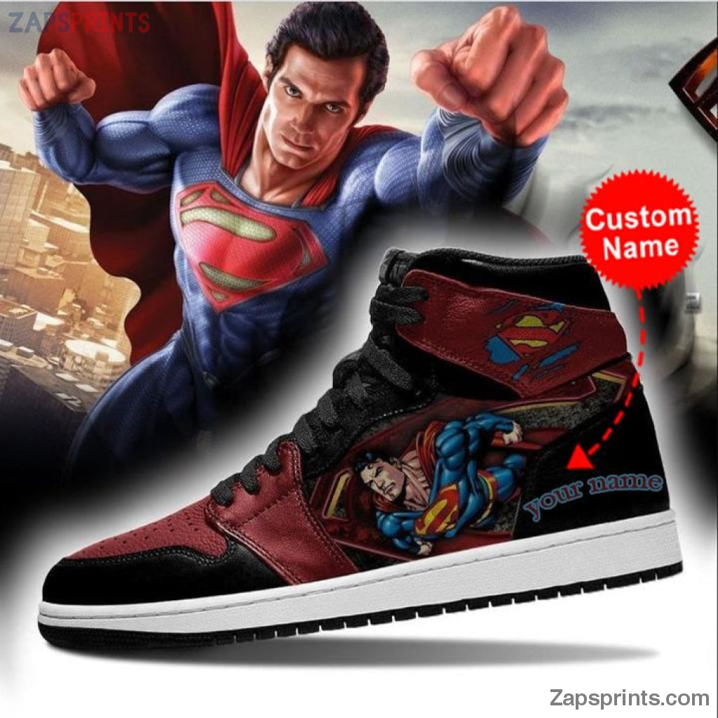 Superman Personalized Name Air Jd1 Sneakers Custom Shoes