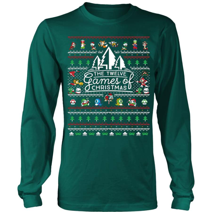 12 Games of Christmas Ugly Christmas Sweater T-shirt