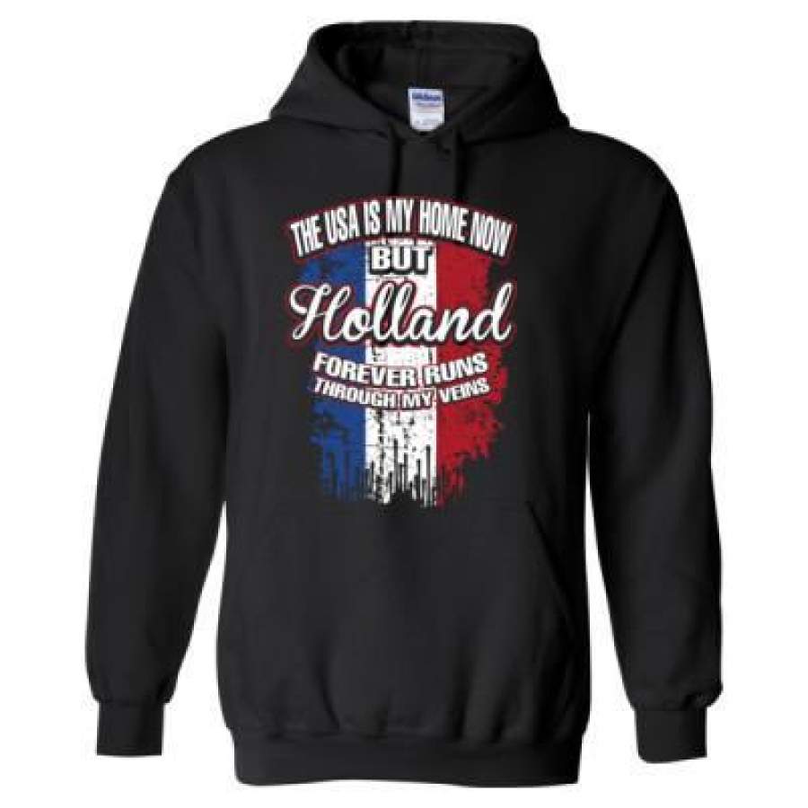 AGR The USA Is My Home Now But Holland Forever Runs Through My Veins – Heavy Blend™ Hooded Sweatshirt