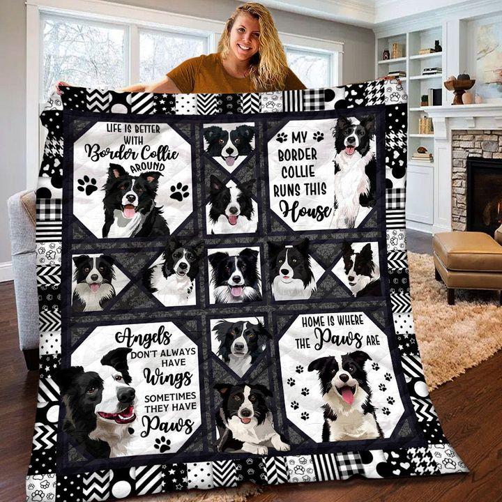 Border Collie – My Border Collie Runs This House Blanket Gift For Border Collie Lovers Friend Birthday Gift Home Decor Bedding Couch Sofa Soft And Comfy Cozy