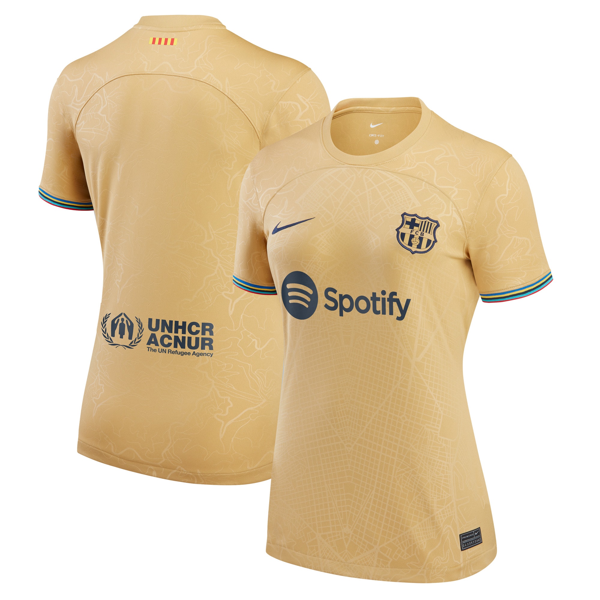 Barcelona Women's 2022/23 Away Replica Blank Jersey – Yellow