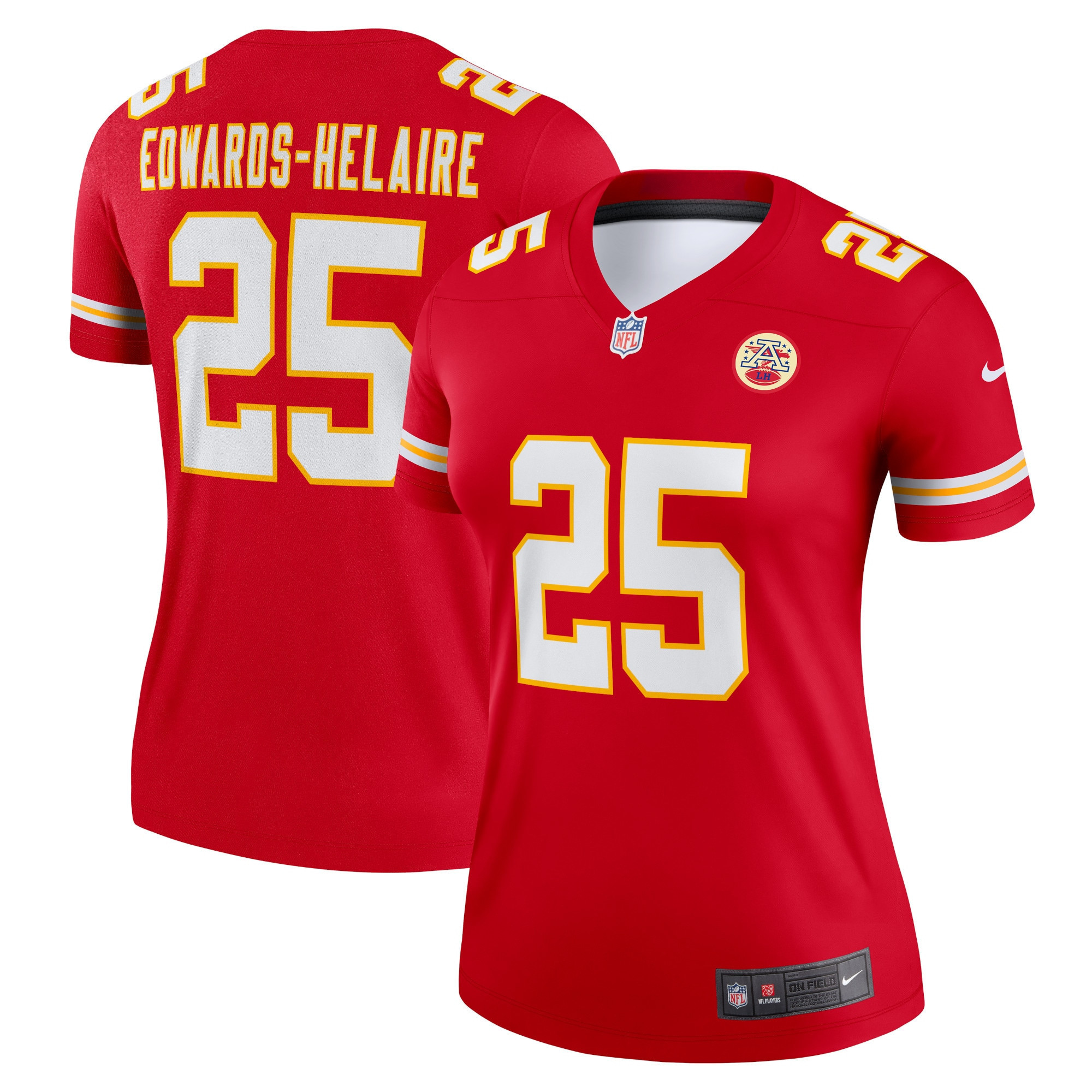 Clyde Edwards-helaire Kansas City Chiefs Womens Legend Jersey – Red NFL