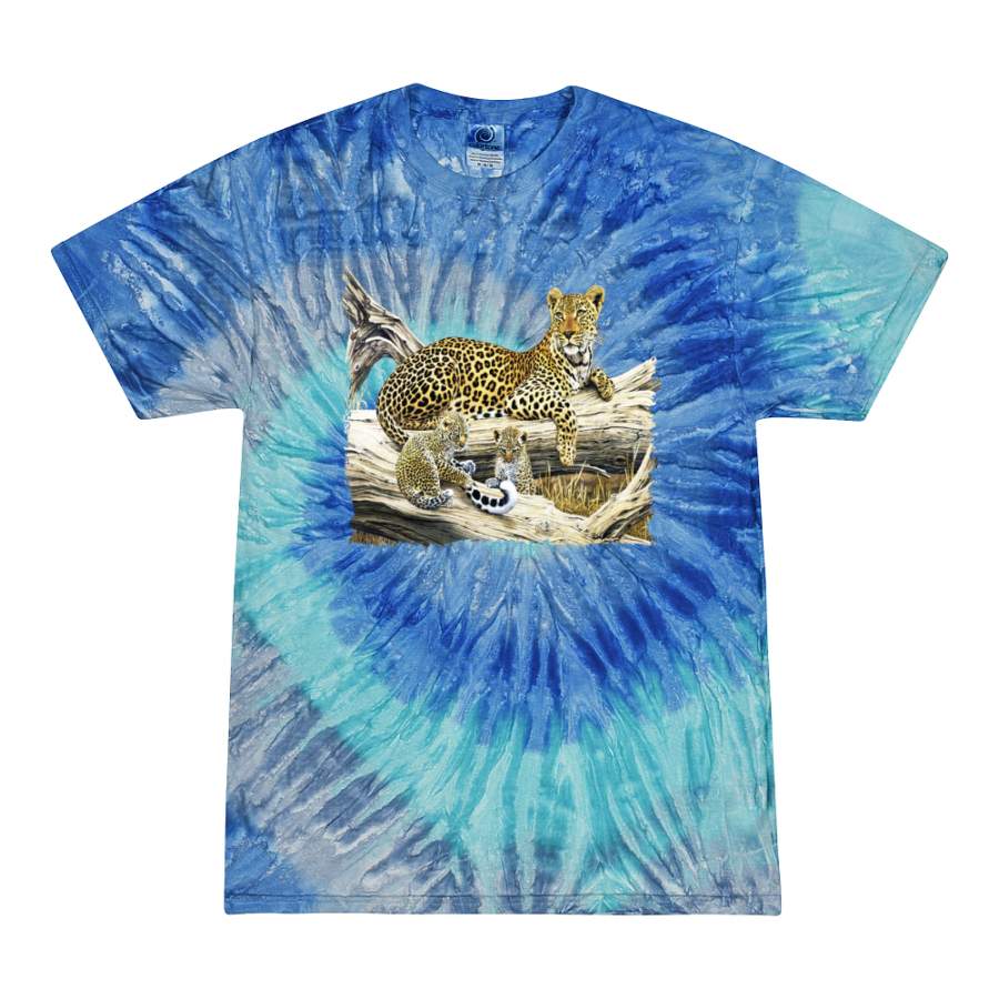 Wild Forest Spotted Cheetah Family Animal Lover Tie-Dye T-Shirt