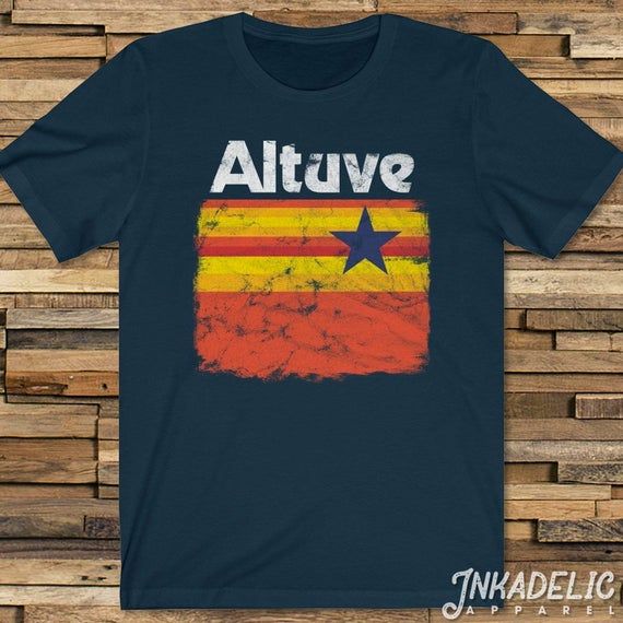 Jose Altuve Inspired Shirt For Houston Astros Fans Texas Baseball Tequila Sunrise Retro Throwback Vintage Style Shirt