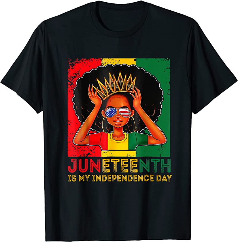 Juneteenth Is My Independence Day Black Queen 4th of july T-Shirt