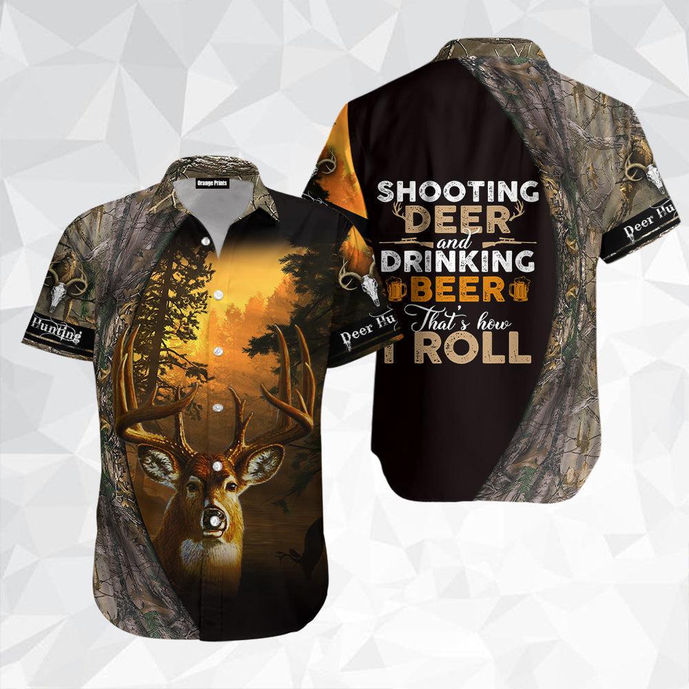 Drinking Beer And Hunting Deer Hawaii Shirt For Men Women Ha107931