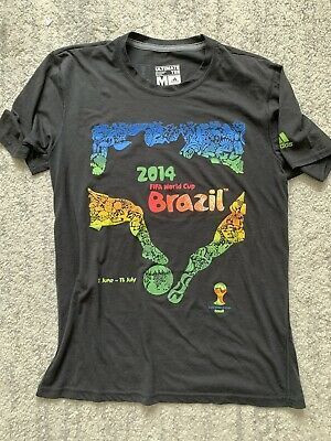 Fifa World Cup 2014 Brazil Soccer Shirt Black Ultimate Tee Foot Shirt